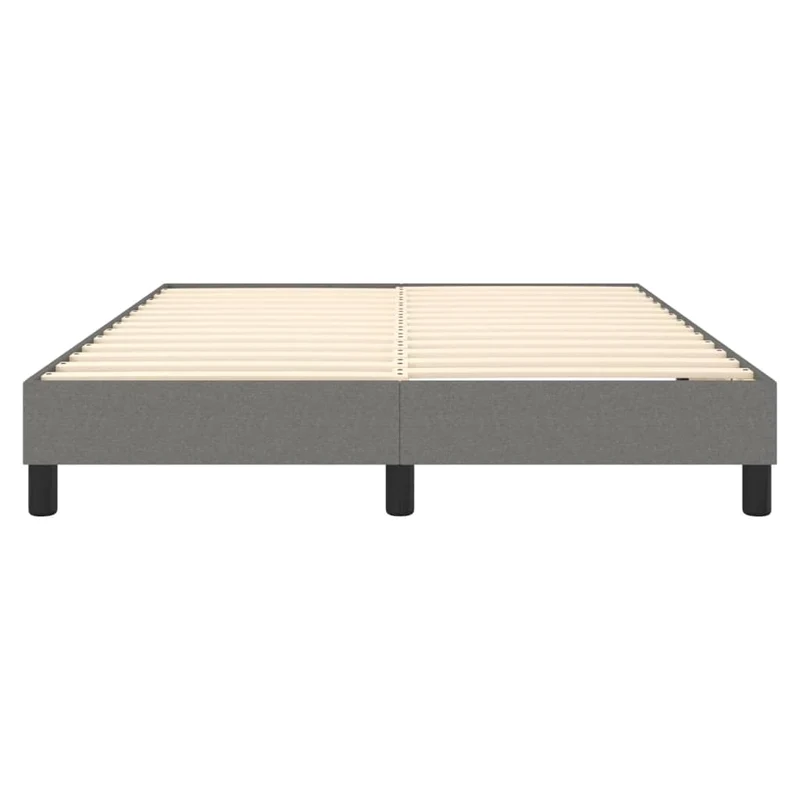 Sommier à lattes sur pieds cadre de lit 140x190 cm tissu gris foncé TDL0207137