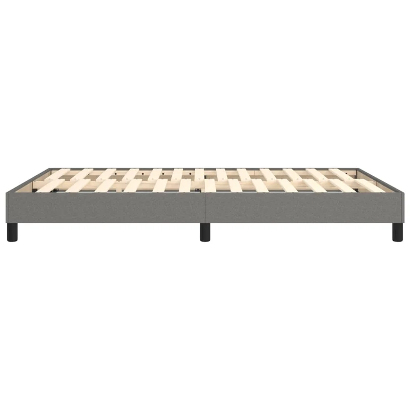 Sommier à lattes sur pieds cadre de lit 140x190 cm tissu gris foncé TDL0207137