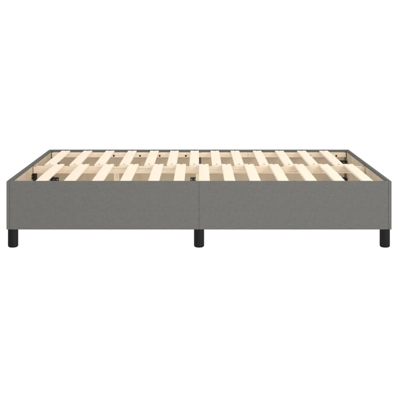 Sommier à lattes sur pieds cadre de lit 140x200 cm tissu gris foncé TDL0207134