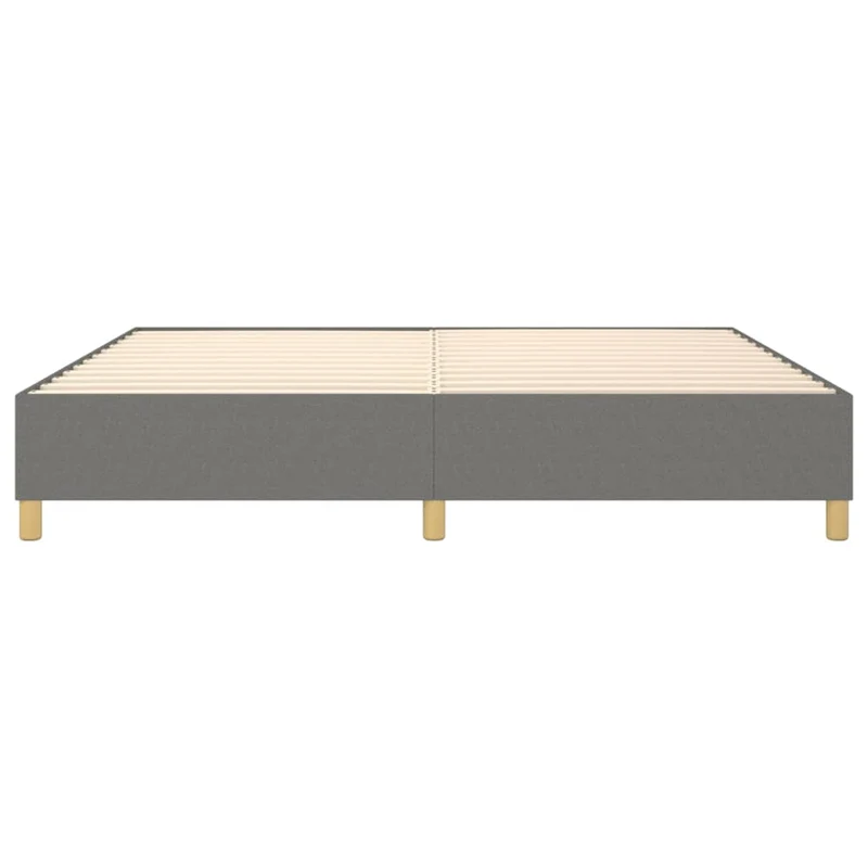 Sommier à lattes sur pieds cadre de lit 140x200 cm tissu gris foncé TDL0207131