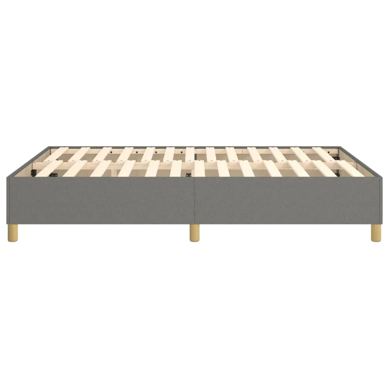 Sommier à lattes sur pieds cadre de lit 140x200 cm tissu gris foncé TDL0207131