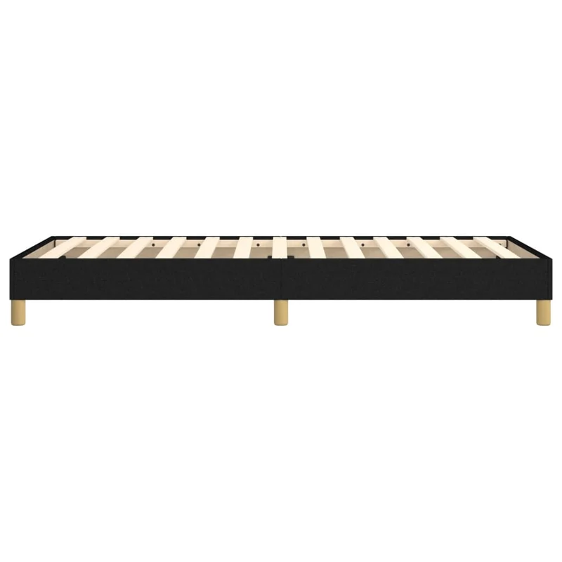 Sommier à lattes sur pieds cadre de lit 100x200 cm tissu noir TDL0207038