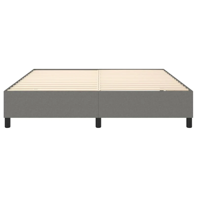Sommier à lattes sur pieds cadre de lit 160x200 cm tissu gris foncé TDL0207125