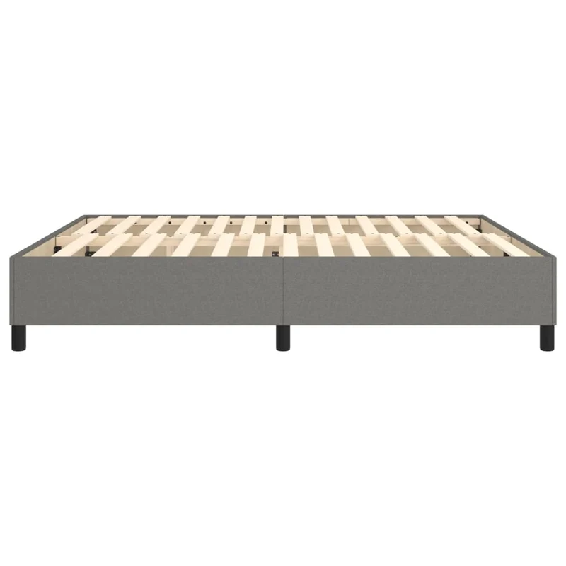 Sommier à lattes sur pieds cadre de lit 160x200 cm tissu gris foncé TDL0207125