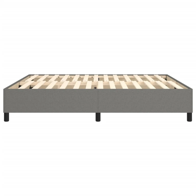 Sommier à lattes sur pieds cadre de lit 180x200 cm tissu gris foncé TDL0207120