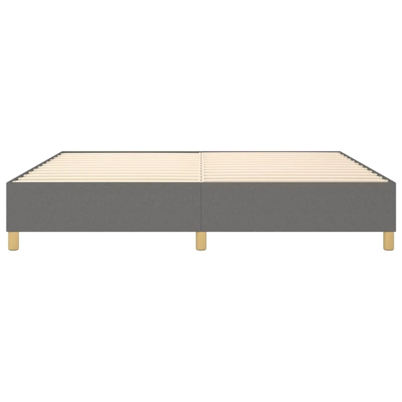 Sommier à lattes sur pieds cadre de lit 200x200 cm tissu gris foncé TDL0207116