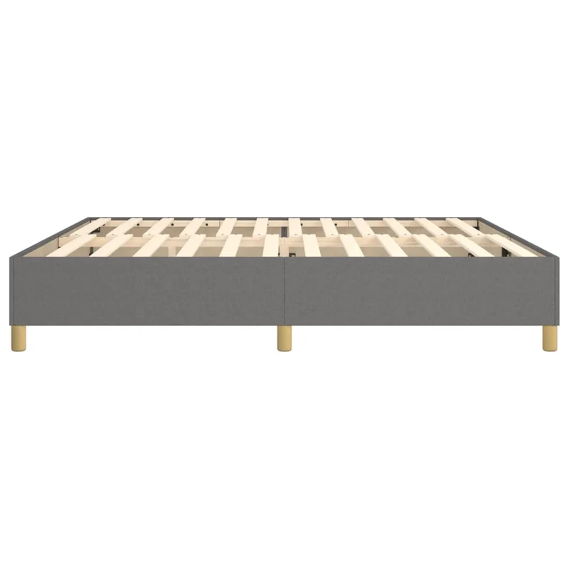 Sommier à lattes sur pieds cadre de lit 200x200 cm tissu gris foncé TDL0207116