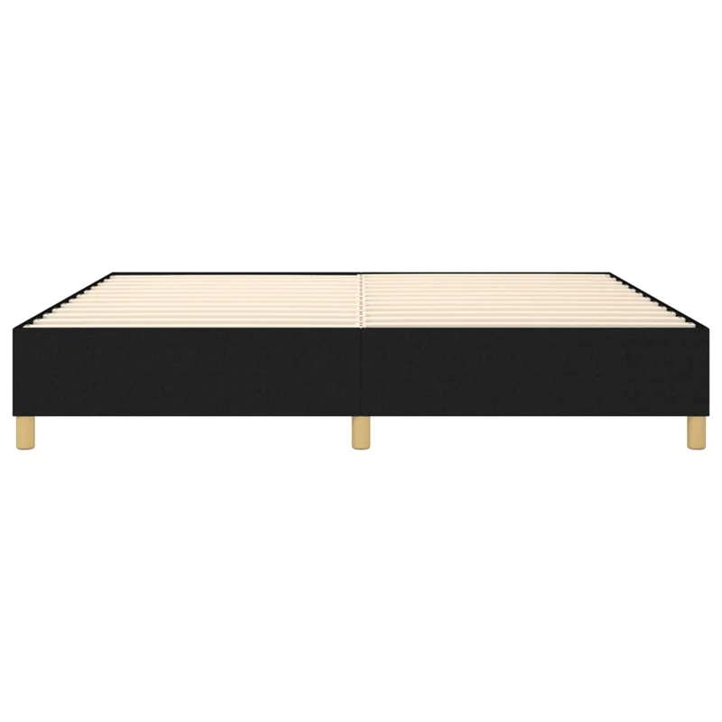 Sommier à lattes sur pieds cadre de lit 140x200 cm tissu noir TDL0207015