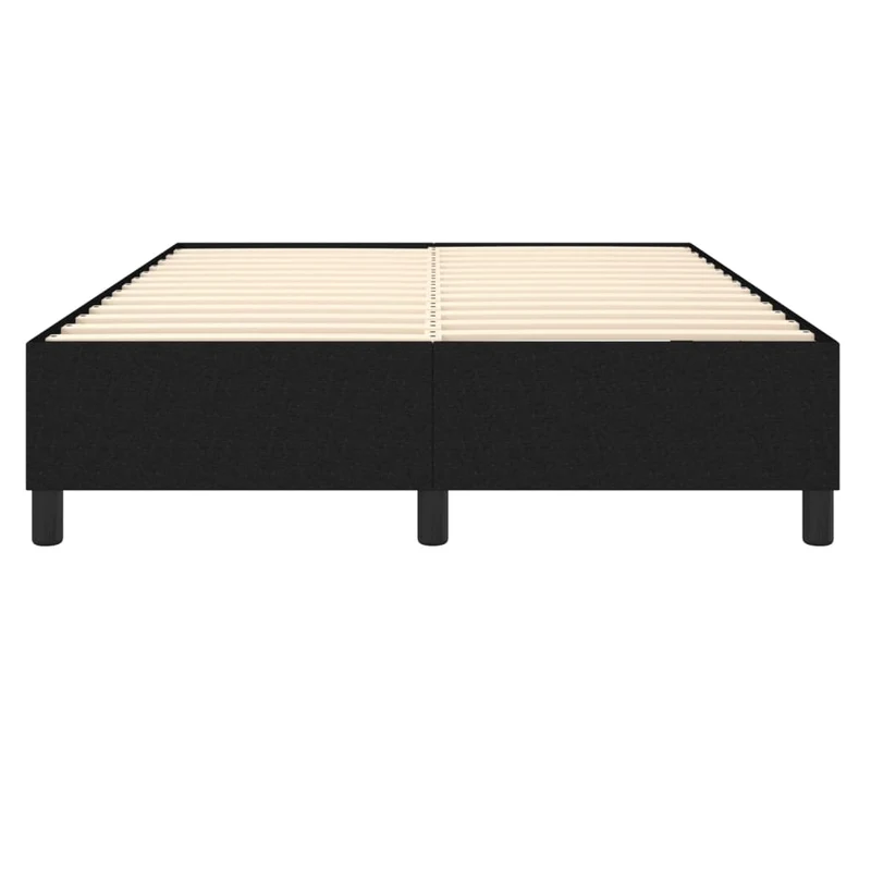 Sommier à lattes sur pieds cadre de lit 140x200 cm tissu noir TDL0207014