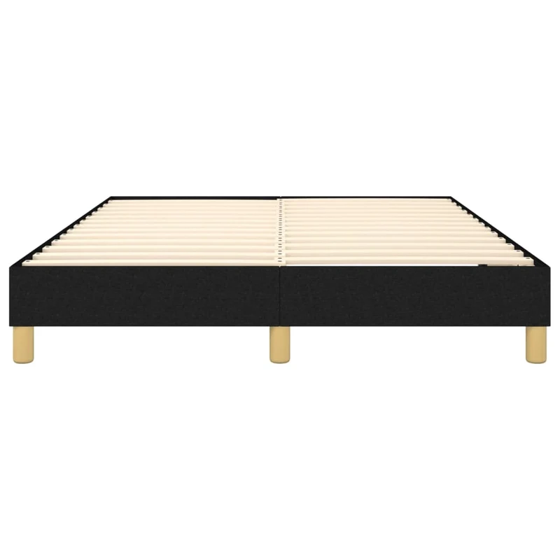Sommier à lattes sur pieds cadre de lit 140x200 cm tissu noir TDL0207016