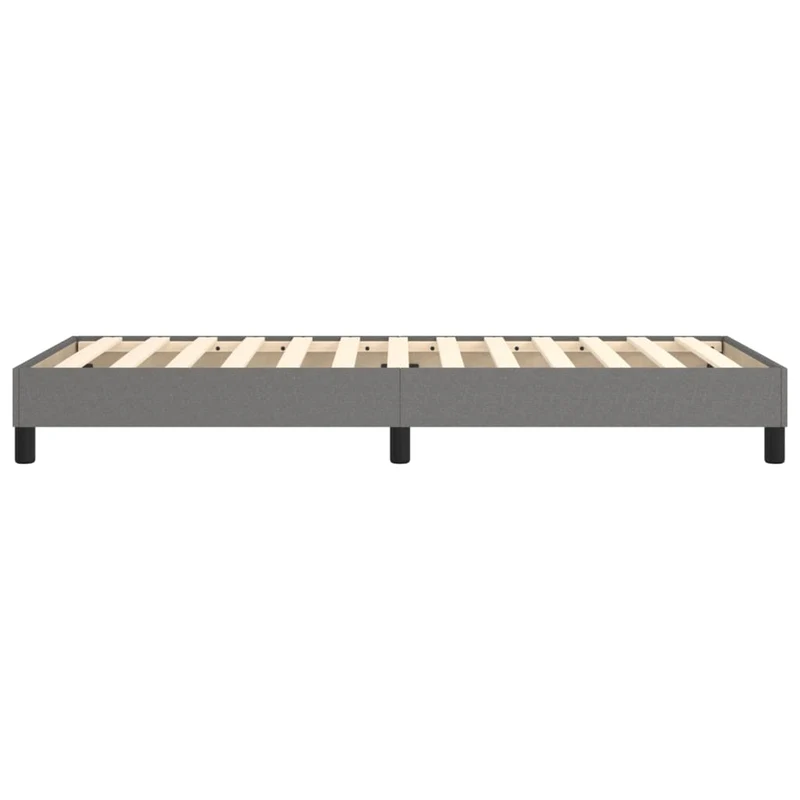 Sommier à lattes sur pieds cadre de lit 80x200 cm tissu gris foncé TDL0207108