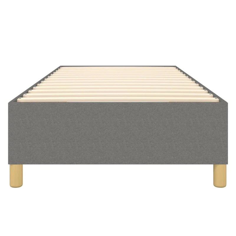 Sommier à lattes sur pieds cadre de lit 90x200 cm tissu gris foncé TDL0207098