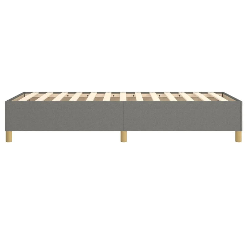 Sommier à lattes sur pieds cadre de lit 90x200 cm tissu gris foncé TDL0207098