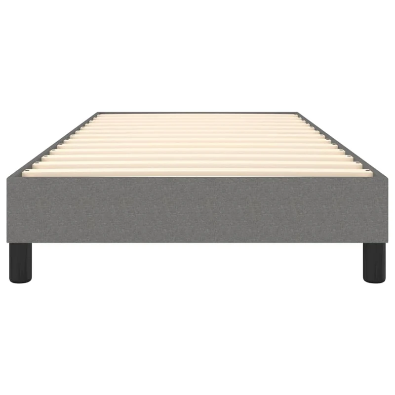 Sommier à lattes sur pieds cadre de lit 90x200 cm tissu gris foncé TDL0207095