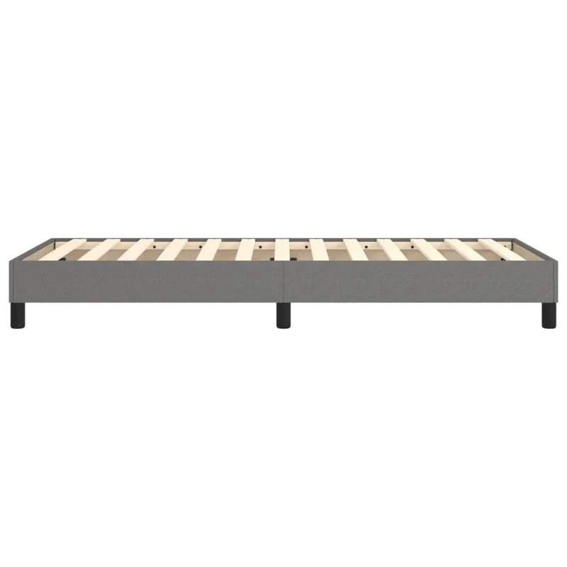 Sommier à lattes sur pieds cadre de lit 90x200 cm tissu gris foncé TDL0207095