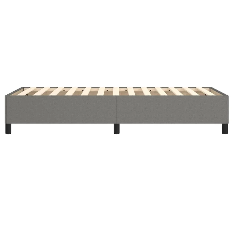 Sommier à lattes sur pieds cadre de lit 90x200 cm tissu gris foncé TDL0207096