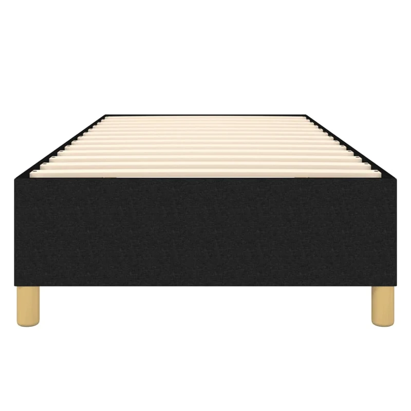 Sommier à lattes sur pieds cadre de lit 80x200 cm tissu noir TDL0206984