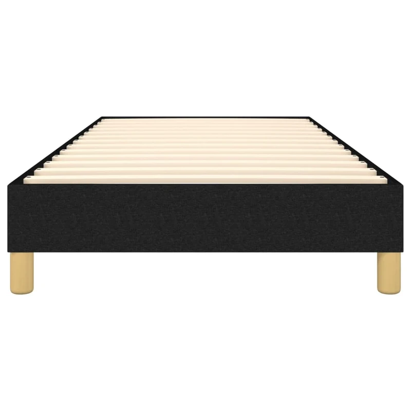 Sommier à lattes sur pieds cadre de lit 80x200 cm tissu noir TDL0206983