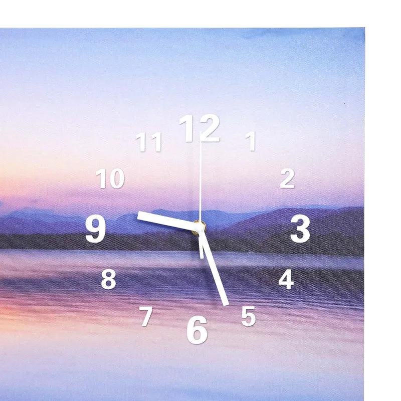 Image LED sur toile illuminée tableau mural minuterie pont horloge murale 110x55cm 04_0003566