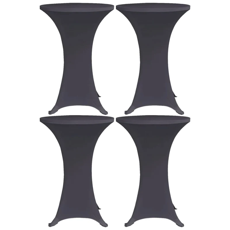 Housses de table extensible 4 pièces 60 cm Anthracite DEC022517