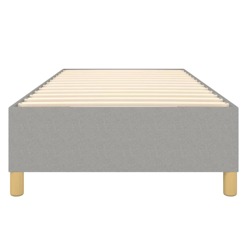 Sommier à lattes sur pieds cadre de lit 100x200 cm tissu gris clair TDL0207209