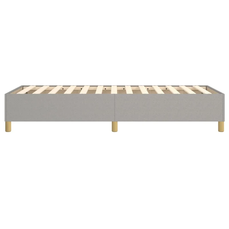 Sommier à lattes sur pieds cadre de lit 100x200 cm tissu gris clair TDL0207209