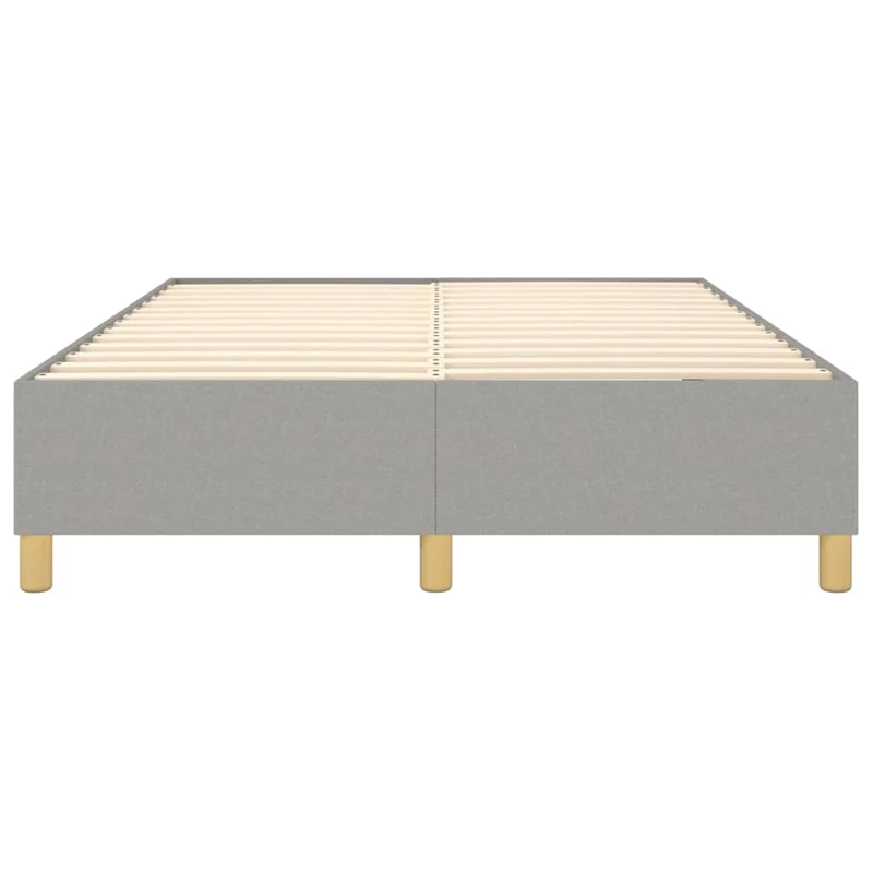 Sommier à lattes sur pieds cadre de lit 140x190 cm tissu gris clair TDL0207199