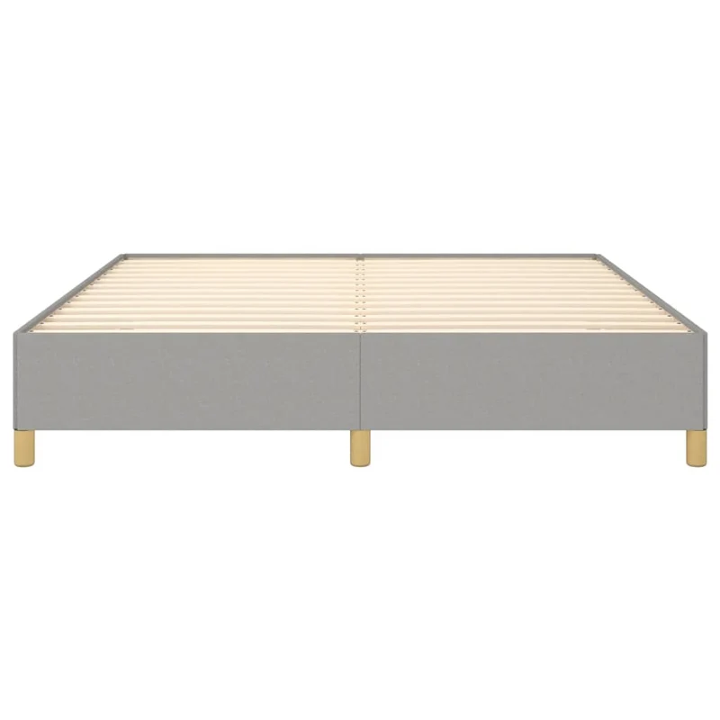 Sommier à lattes sur pieds cadre de lit 160x200 cm tissu gris clair TDL0207186