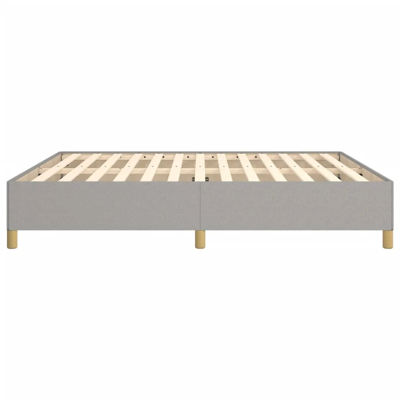 Sommier à lattes sur pieds cadre de lit 160x200 cm tissu gris clair TDL0207186
