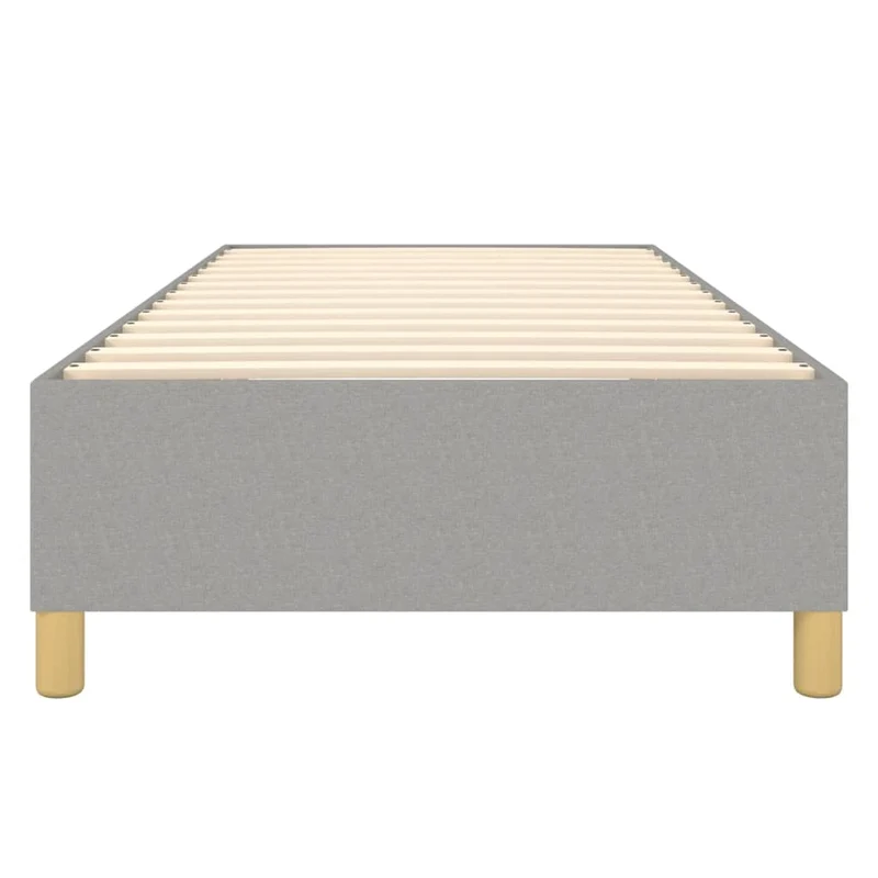 Sommier à lattes sur pieds cadre de lit 80x200 cm tissu gris clair TDL0207170