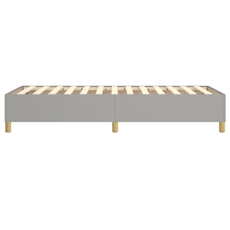 Sommier à lattes sur pieds cadre de lit 80x200 cm tissu gris clair TDL0207170
