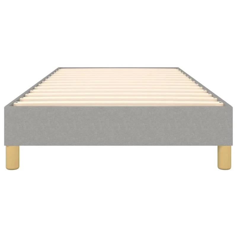 Sommier à lattes sur pieds cadre de lit 80x200 cm tissu gris clair TDL0207168