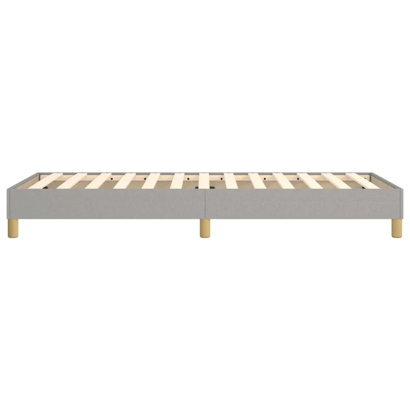 Sommier à lattes sur pieds cadre de lit 80x200 cm tissu gris clair TDL0207168
