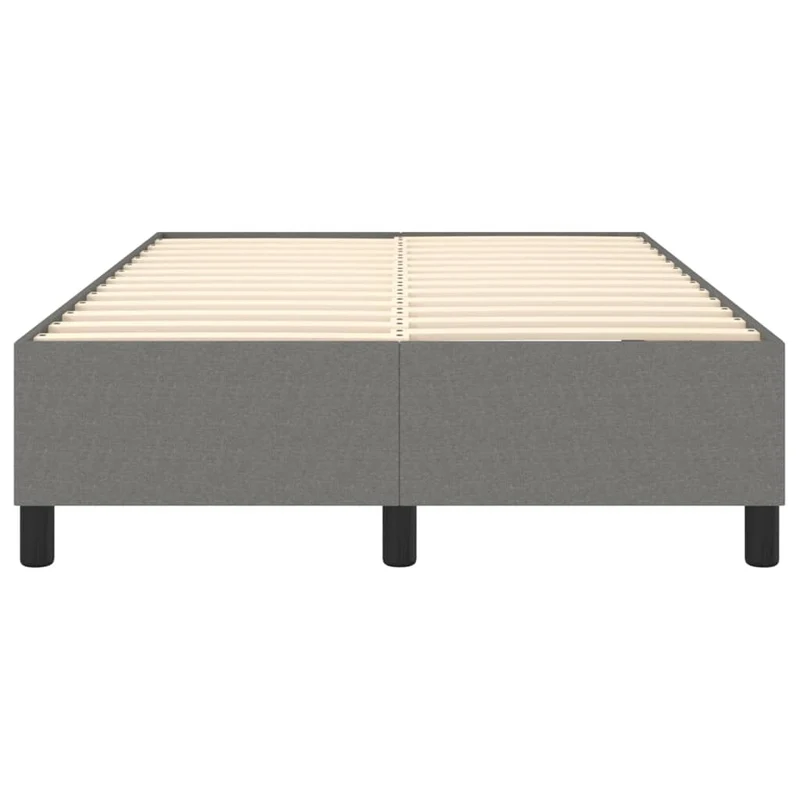 Sommier à lattes sur pieds cadre de lit 120x200 cm tissu gris foncé TDL0207143