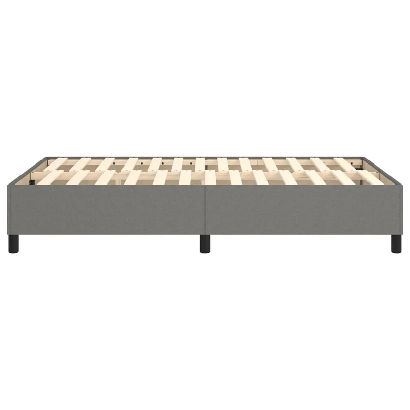 Sommier à lattes sur pieds cadre de lit 120x200 cm tissu gris foncé TDL0207143