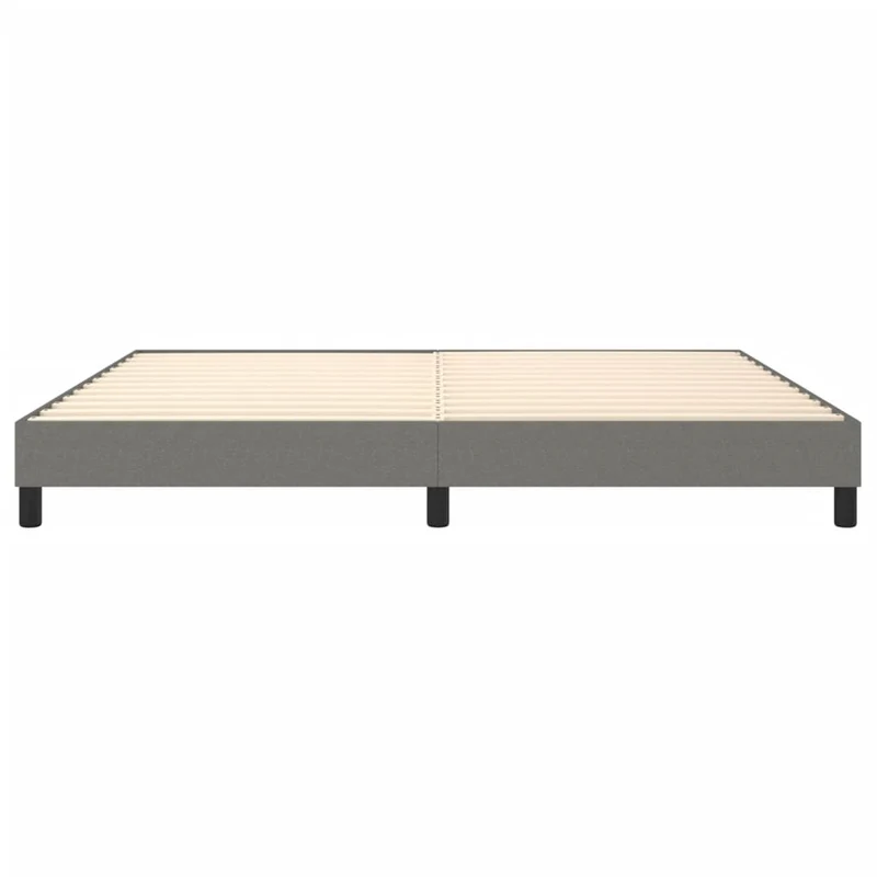 Sommier à lattes sur pieds cadre de lit 200x200 cm tissu gris foncé TDL0207114