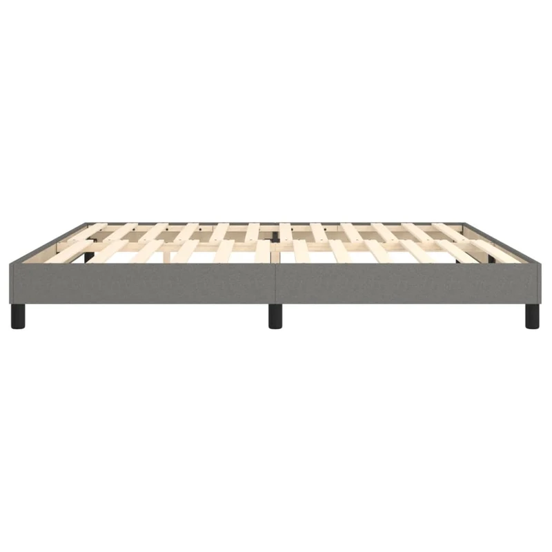 Sommier à lattes sur pieds cadre de lit 200x200 cm tissu gris foncé TDL0207114