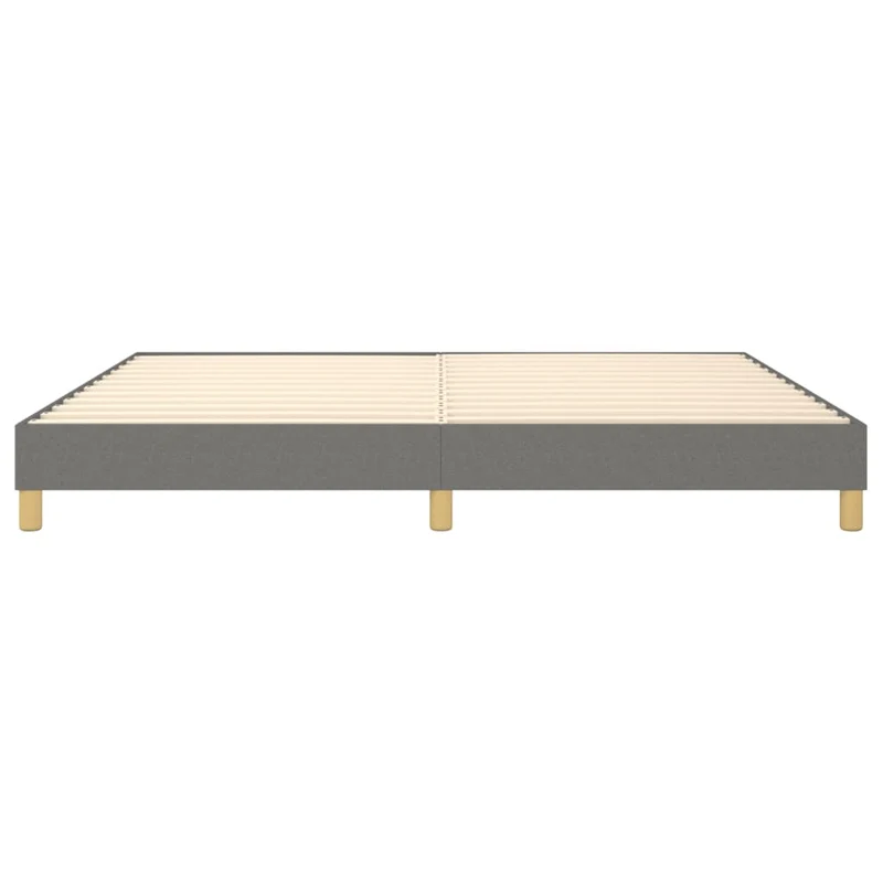 Sommier à lattes sur pieds cadre de lit 200x200 cm tissu gris foncé TDL0207115