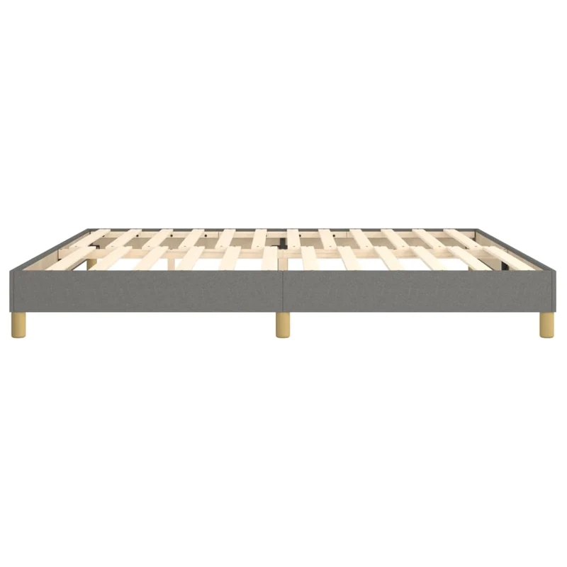 Sommier à lattes sur pieds cadre de lit 200x200 cm tissu gris foncé TDL0207115