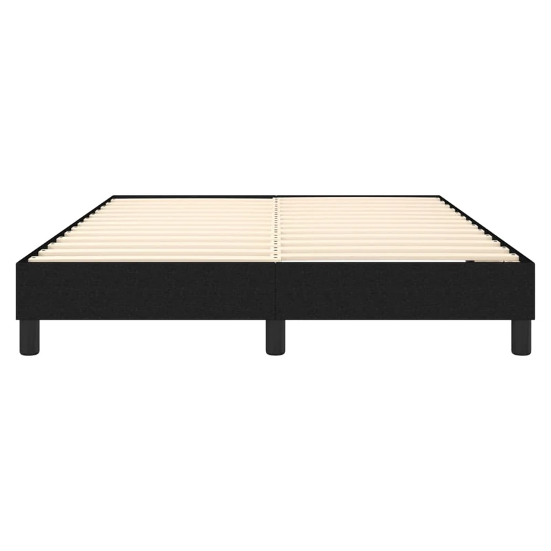 Sommier à lattes sur pieds cadre de lit 140x200 cm tissu noir TDL0207017
