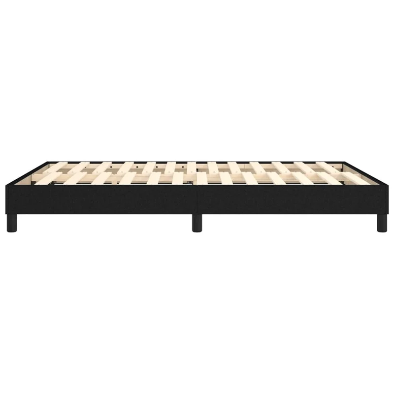 Sommier à lattes sur pieds cadre de lit 140x200 cm tissu noir TDL0207017