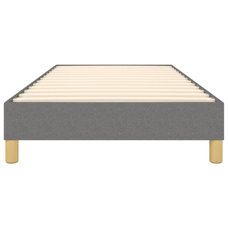 Sommier à lattes sur pieds cadre de lit 90x190 cm tissu gris foncé TDL0207101