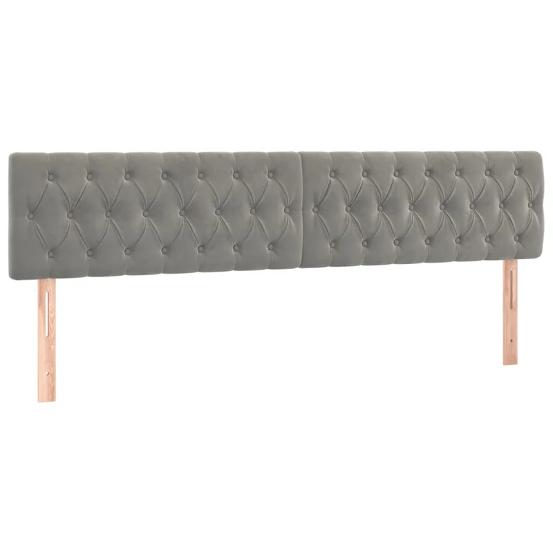 Cadre de lit LED avec sommier tête de lit matelas surmatelas 200x200 cm tissu velours gris clair TDL0207761
