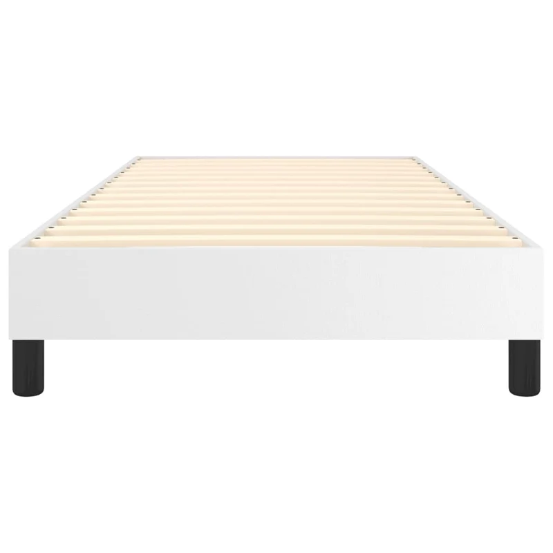 Sommier à lattes sur pieds cadre de lit 90x200 cm synthétique blanc TDL0207352