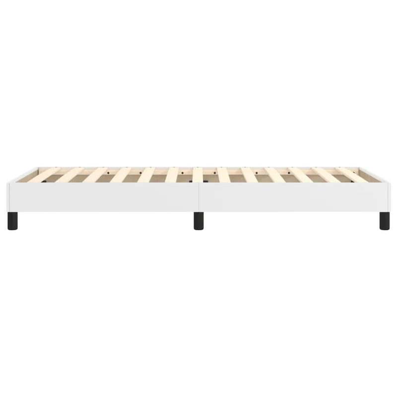 Sommier à lattes sur pieds cadre de lit 90x200 cm synthétique blanc TDL0207352