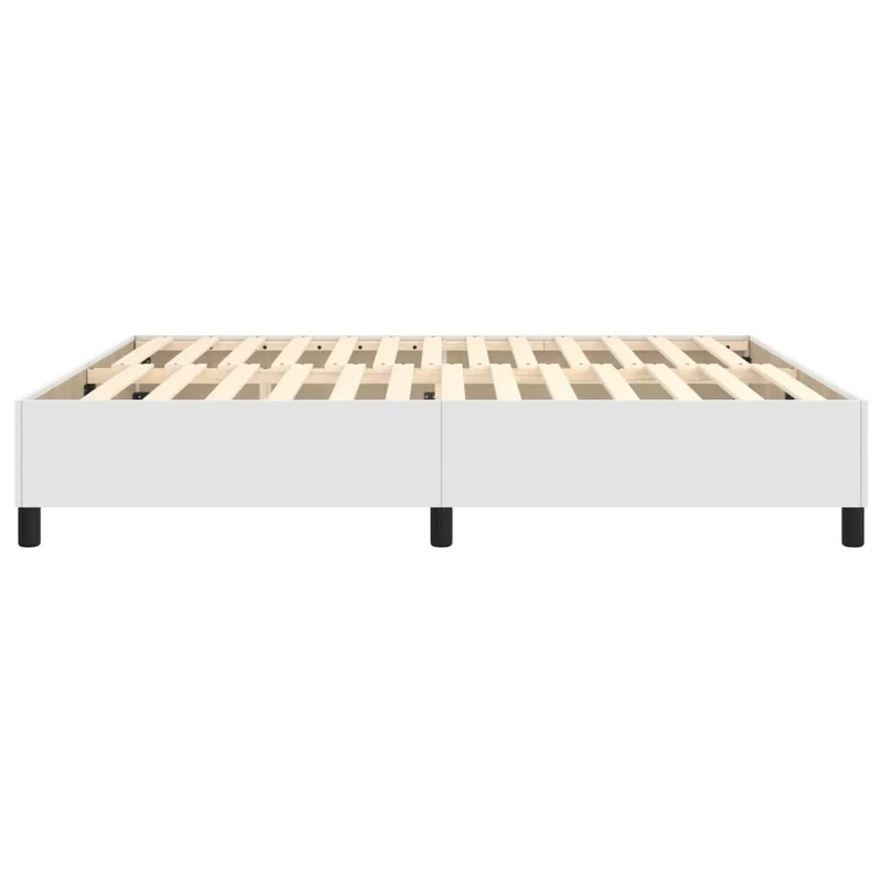 Sommier à lattes sur pieds cadre de lit 160x200 cm synthétique blanc TDL0207361