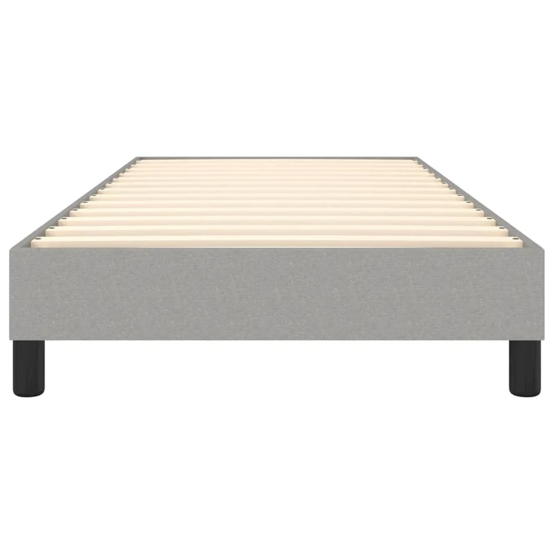 Sommier à lattes sur pieds cadre de lit 100x200 cm tissu gris clair TDL0207210