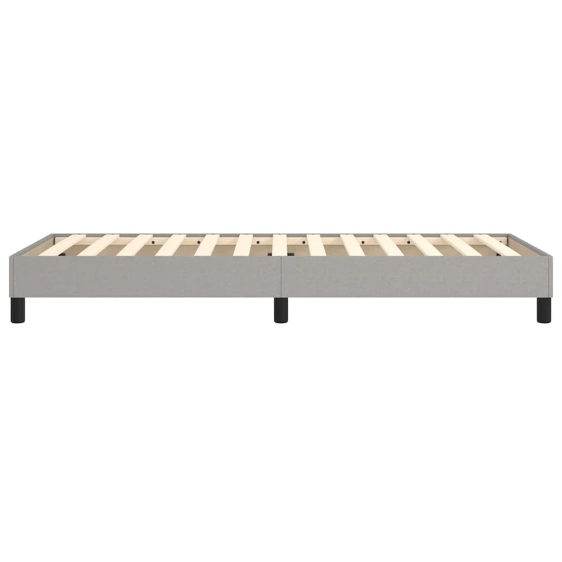 Sommier à lattes sur pieds cadre de lit 100x200 cm tissu gris clair TDL0207210