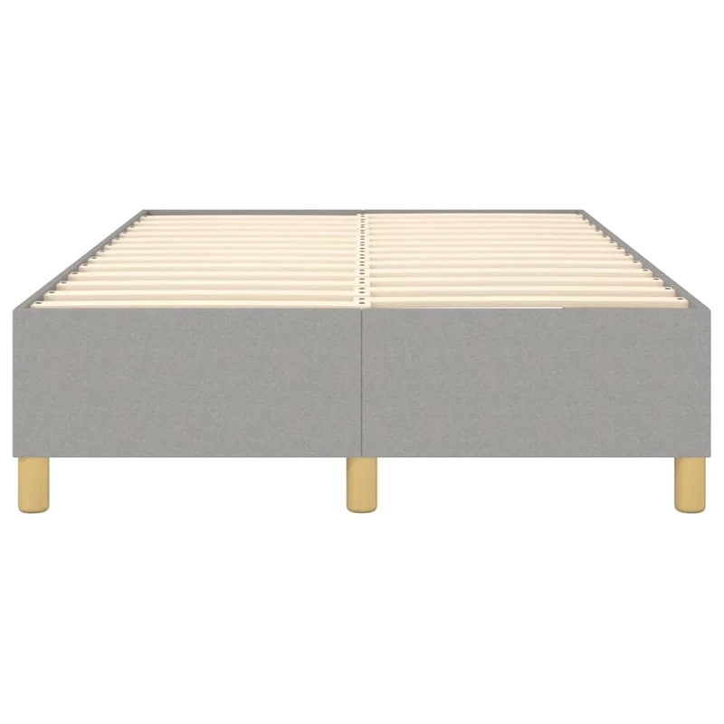 Sommier à lattes sur pieds cadre de lit 120x200 cm tissu gris clair TDL0207205
