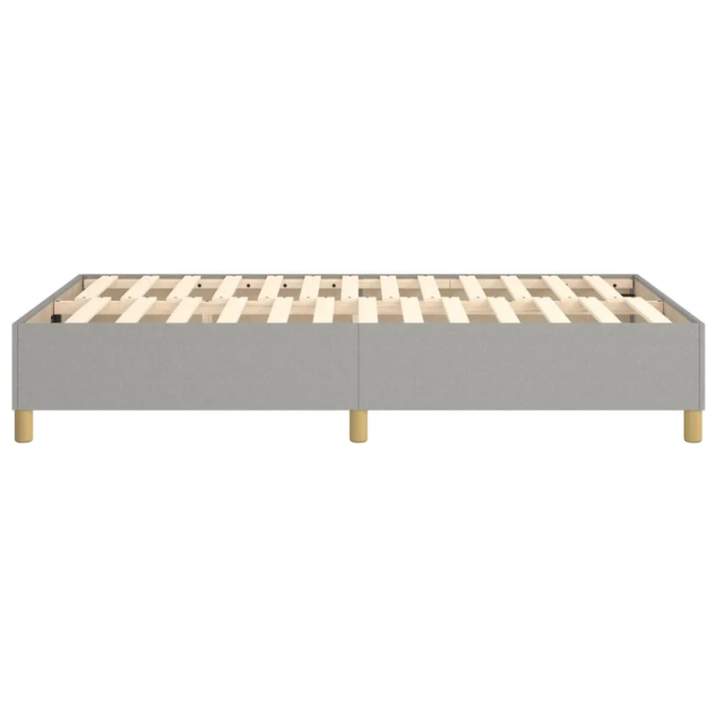Sommier à lattes sur pieds cadre de lit 120x200 cm tissu gris clair TDL0207205